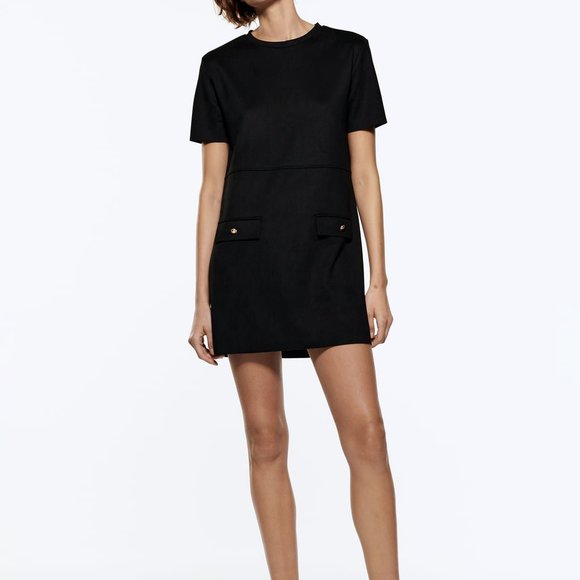 Zara Dresses & Skirts - Faux Suede Dress, Small